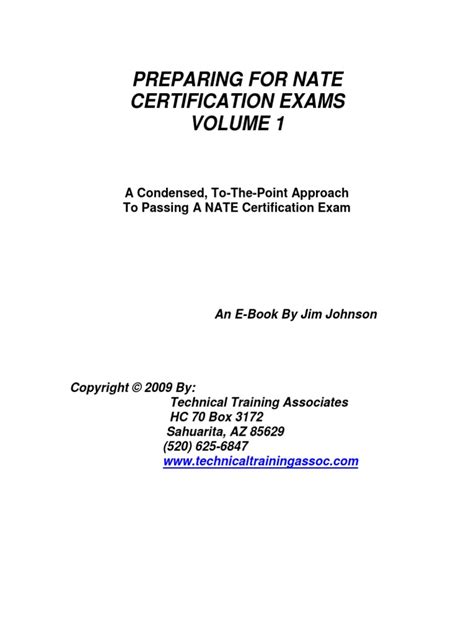 nate certification exam preparation